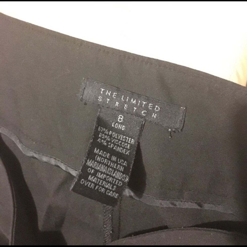 Limited Stretch Black Dress pants size 8L.